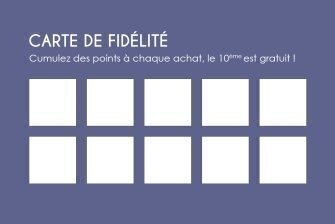 Cartes de fidélité Neutre personnalisable recto verso