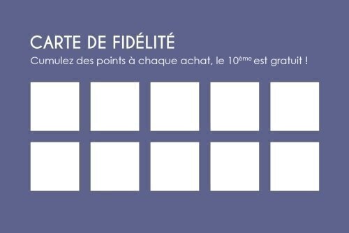 Impression Cartes de fidélité Neutre personnalisable