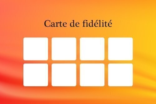 Impression Cartes de fidélité Orange personnalisable
