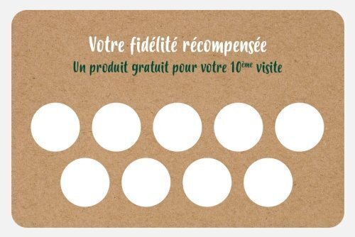 Impression Cartes de fidélité Pétales personnalisable Coins arrondis