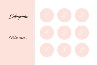 Cartes de fidélité Rose personnalisable recto verso