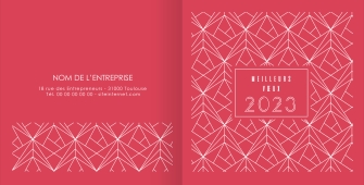 Cartes de voeux doubles Design personnalisable carre