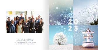 Cartes de voeux doubles Saison froide personnalisable carre