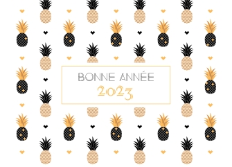 Cartes de voeux simples Ananas personnalisable A6