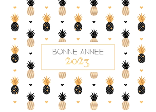 Impression Cartes de voeux simples Ananas personnalisable A6