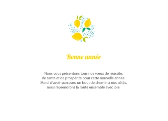 Cartes de voeux simples Citron personnalisable A6 recto verso