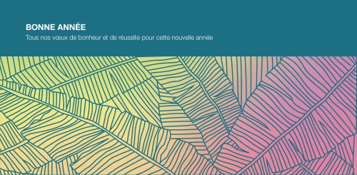 Impression Cartes de voeux simples Feuilles personnalisable 21cmx10cm