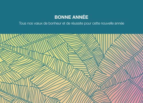 Impression Cartes de voeux simples Feuilles personnalisable A6