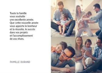 Cartes de voeux simples Meilleurs voeux 2022 personnalisable A6 recto verso