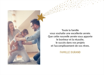 Cartes de voeux simples Meilleurs voeux moderne personnalisable A6 recto verso