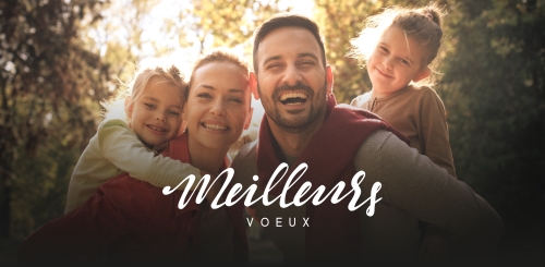 Impression Cartes de voeux simples Meilleurs voeux  personnalisable 21cmx10cm