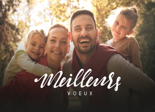 Impression Cartes de voeux simples Meilleurs voeux  personnalisable A6