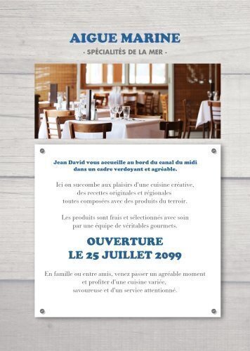 Impression Flyers Aigue marine A5 personnalisable