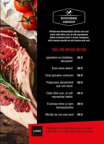 Impression Flyers Boucherie leboeuf A6 personnalisable