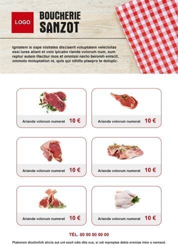 Impression Flyers Boucherie sanzot A4 personnalisable