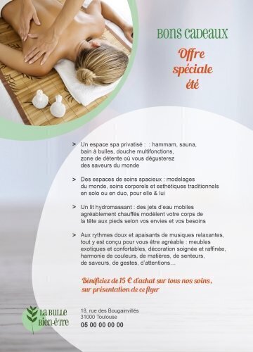 Impression Flyers Bulle bien être A6 personnalisable