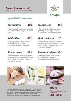 Flyers Centre de soins beauté A5 recto verso personnalisable