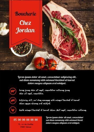 Impression Flyers Chez jordan A4 personnalisable