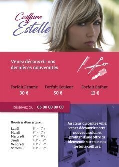 Flyers Coiffure estelle A5 personnalisable