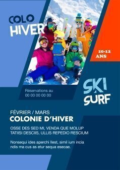 Flyers Colo hiver A5 recto verso personnalisable