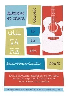 Flyers Concert st pierre A5 personnalisable