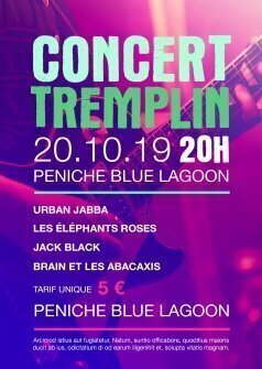 Flyers Concert tremplin A5 personnalisable