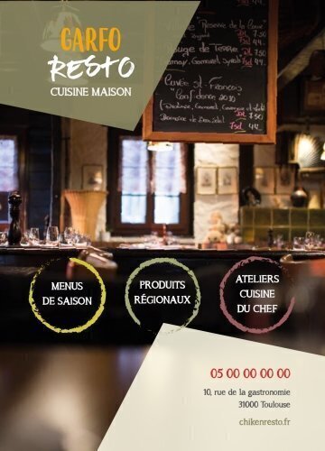 Impression Flyers Cuisine maison A6 personnalisable