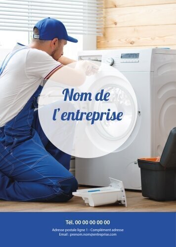 Impression Flyers Dépannage plomberie A4 personnalisable