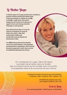 Flyers Ecole de yoga A5 recto verso personnalisable