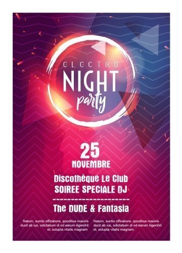Impression Flyers Electro night party A6 personnalisable