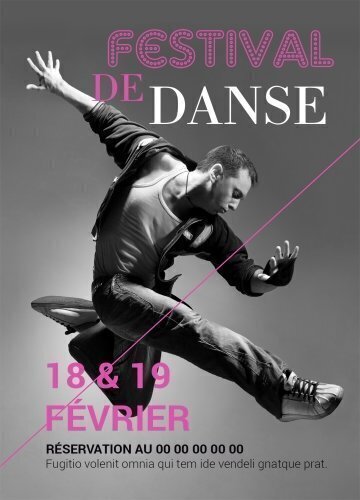 Impression Flyers Festival de danse A6 personnalisable