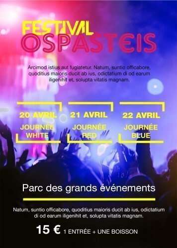 Impression Flyers Festival ospasteis A5 personnalisable