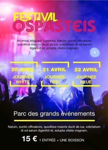 Impression Flyers Festival ospasteis A6 personnalisable
