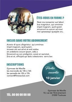 Flyers Fitness A5 recto verso personnalisable