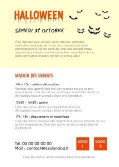 Flyers Halloween A5 recto verso personnalisable