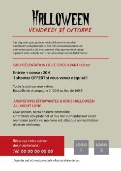 Flyers Halloween party A5 recto verso personnalisable