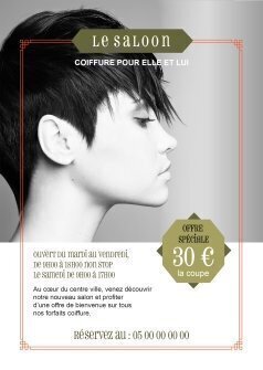 Flyers Le saloon A5 personnalisable