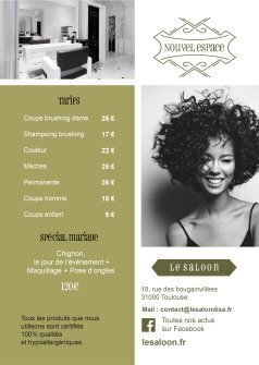 Flyers Le saloon A5 recto verso personnalisable