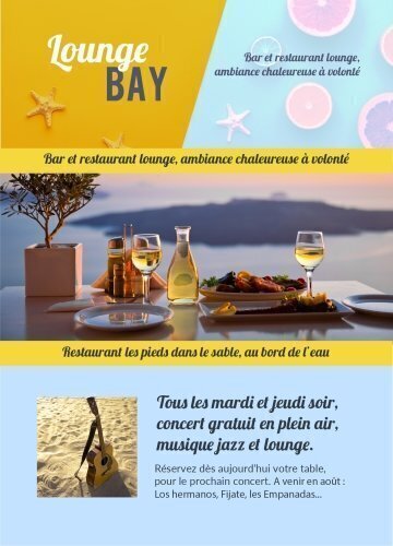 Impression Flyers Lounge bay A6 personnalisable