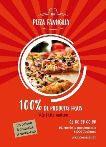 Impression Flyers Pizza famiglia A6 personnalisable