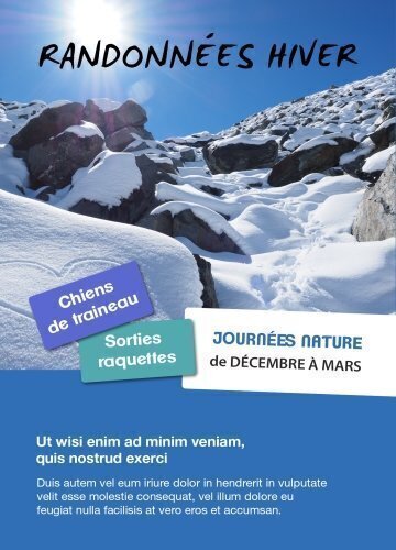 Impression Flyers Rando hiver A6 personnalisable