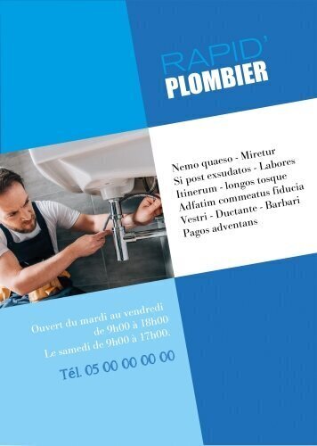 Impression Flyers Rapid plombier A5 personnalisable