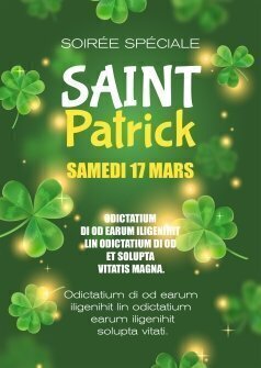 Flyers Saint patrick A5 personnalisable