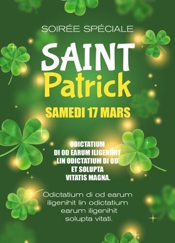 Impression Flyers Saint patrick A6 personnalisable