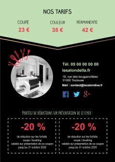 Flyers Salon d'ella A5 recto verso personnalisable