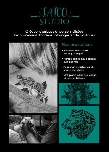 Impression Flyers Tatoo studio A6 personnalisable