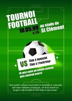 Flyers Tournoi de foot A5 personnalisable