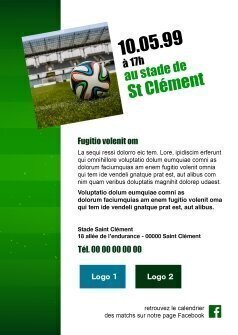 Flyers Tournoi de foot A5 recto verso personnalisable