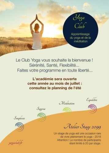 Impression Flyers Yoga club A5 personnalisable