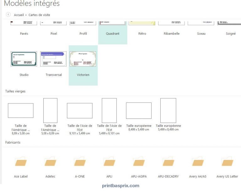 Comment faire une carte de visite recto verso avec Publisher